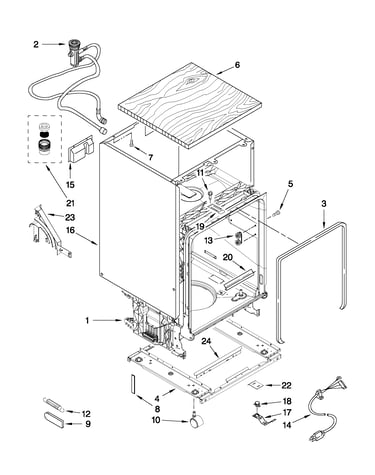 Tub and frame parts