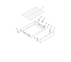 Maytag MGR8670AW0 drawer and rack parts diagram
