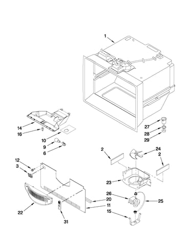 Freezer liner parts