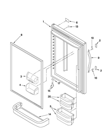 Refrigerator door parts