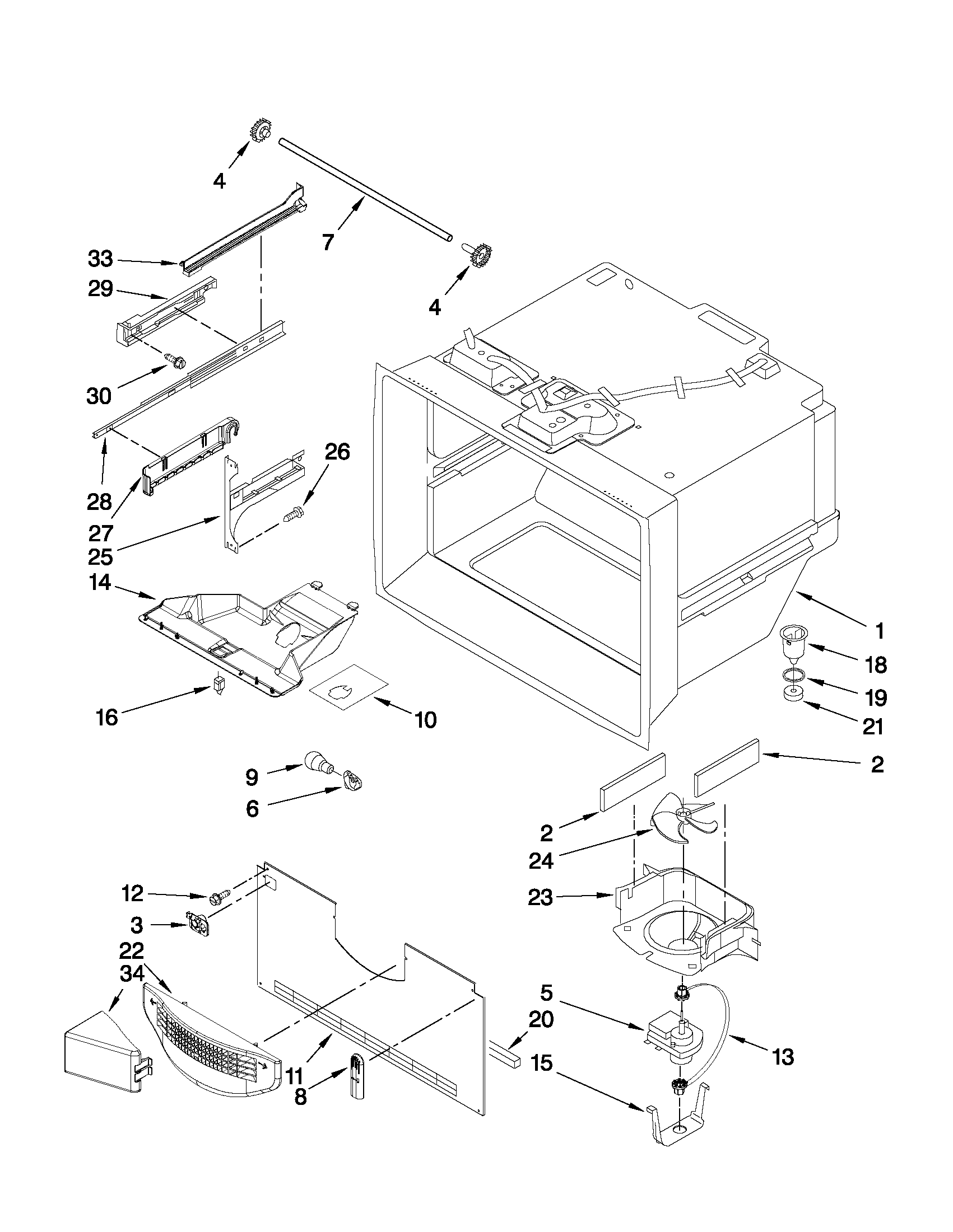 FREEZER LINER PARTS