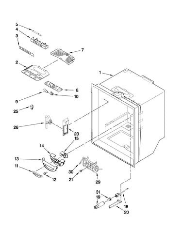 Refrigerator liner parts