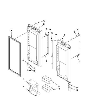 Refrigerator door parts
