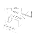 Cabinet and installation parts