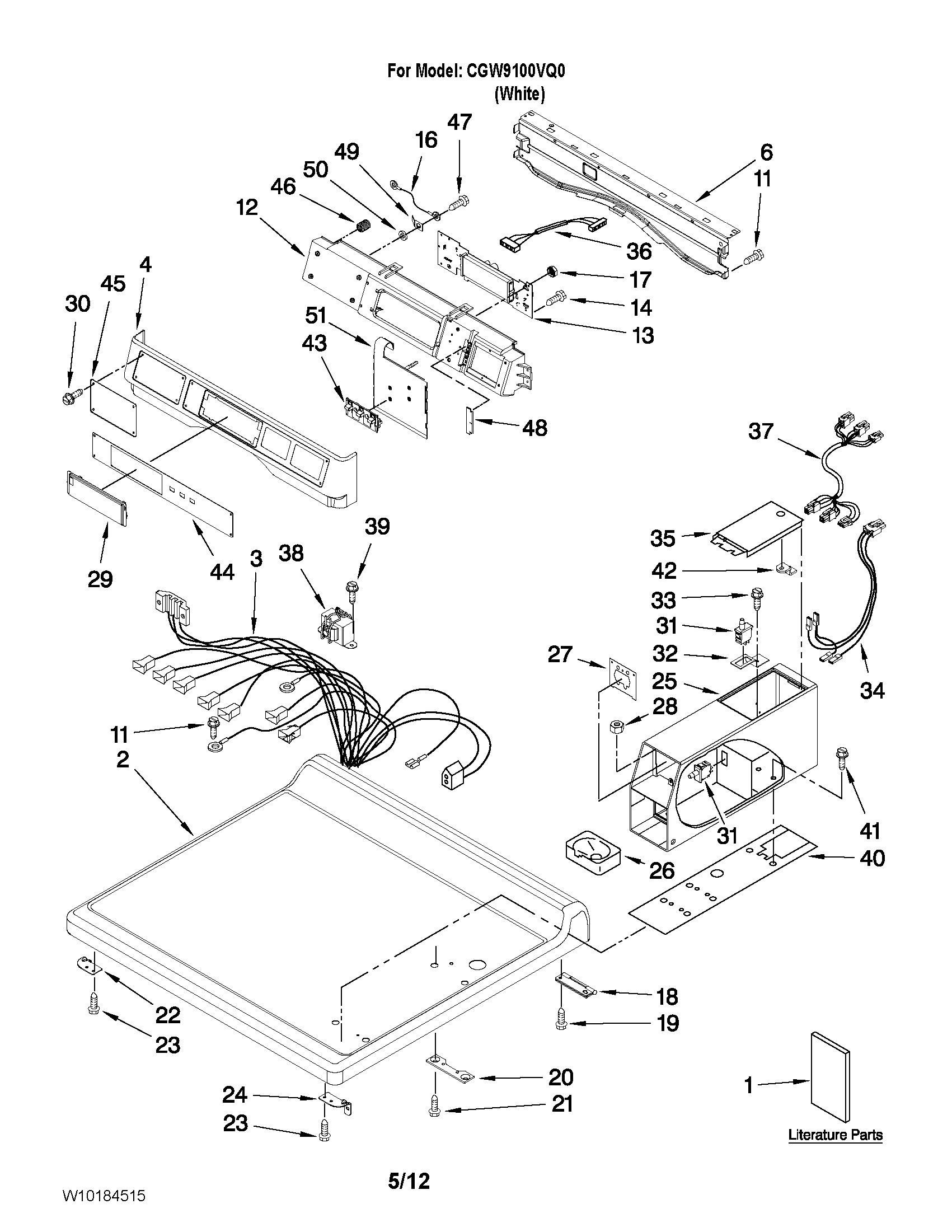 Top and console parts