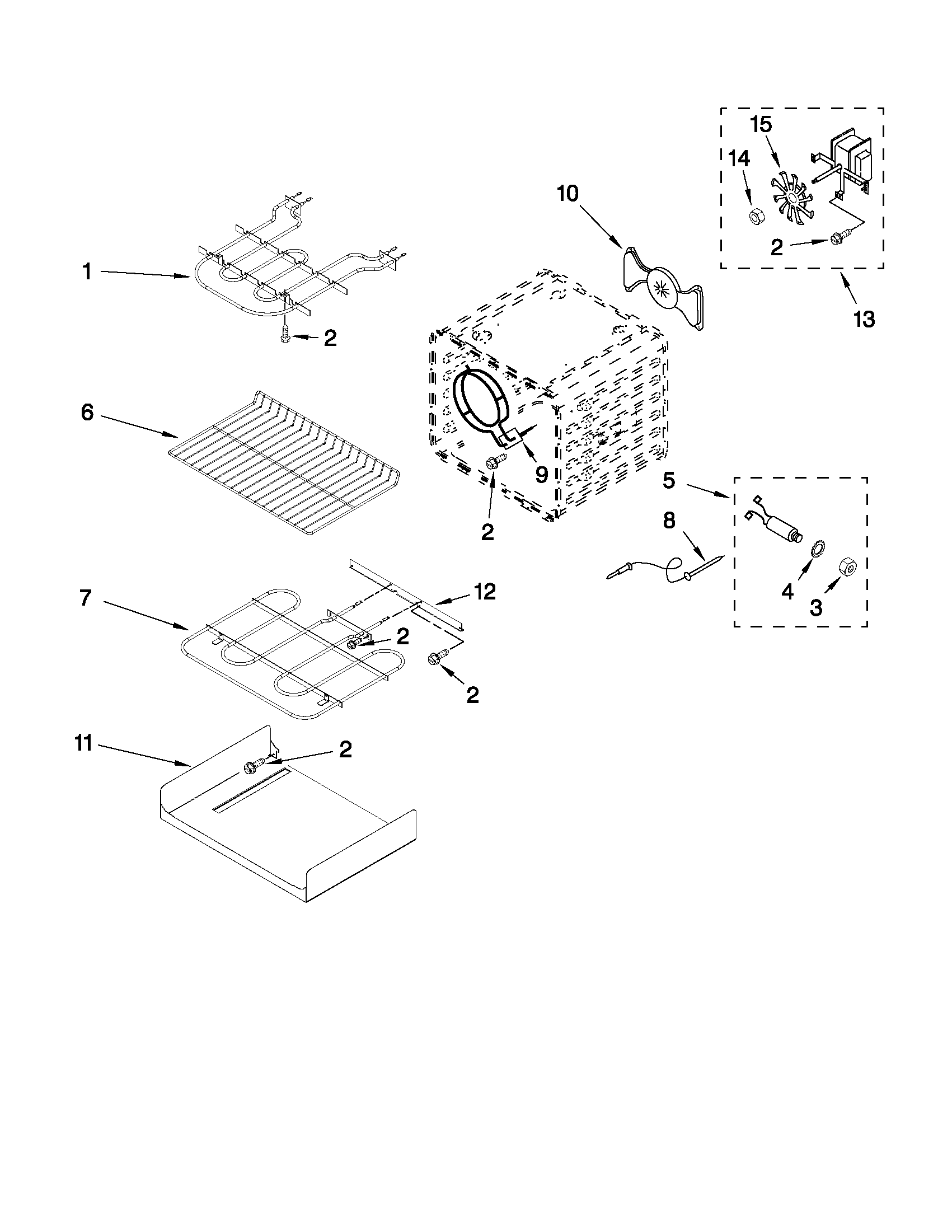 Internal oven parts
