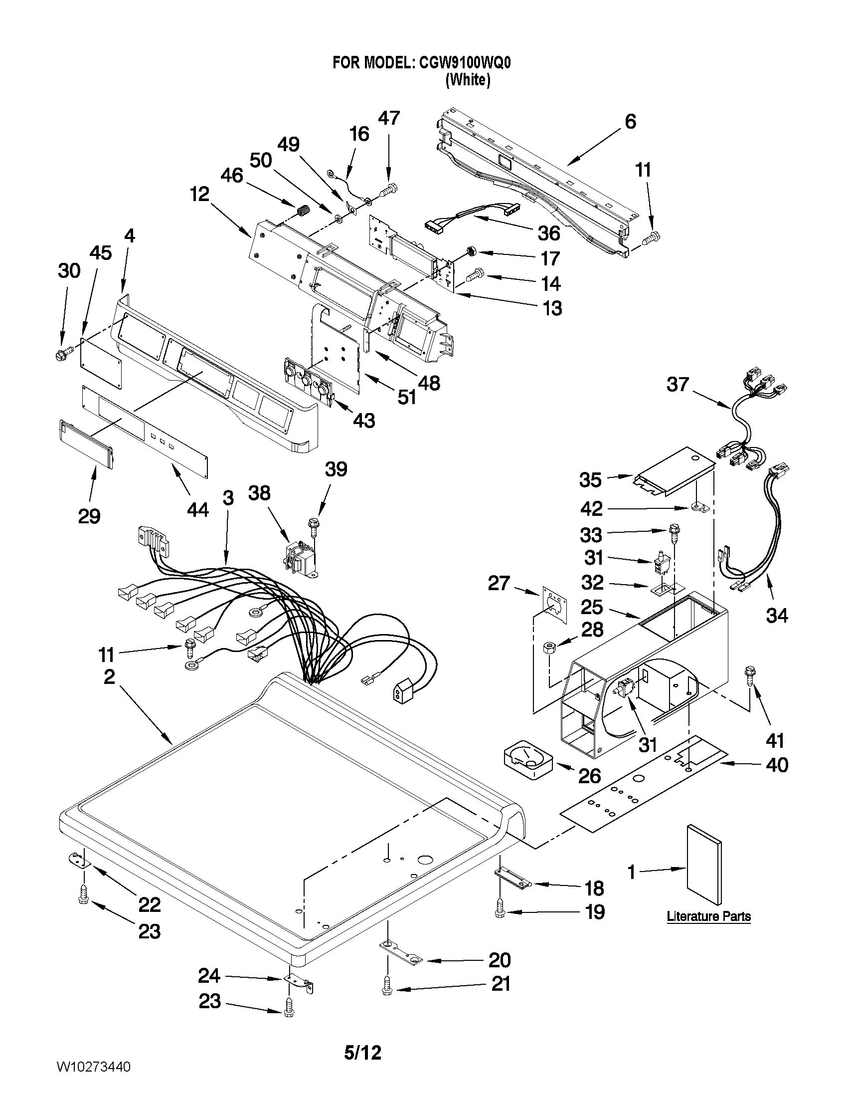Top and console parts