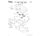 Whirlpool G7CE3635XB00 cooktop parts diagram