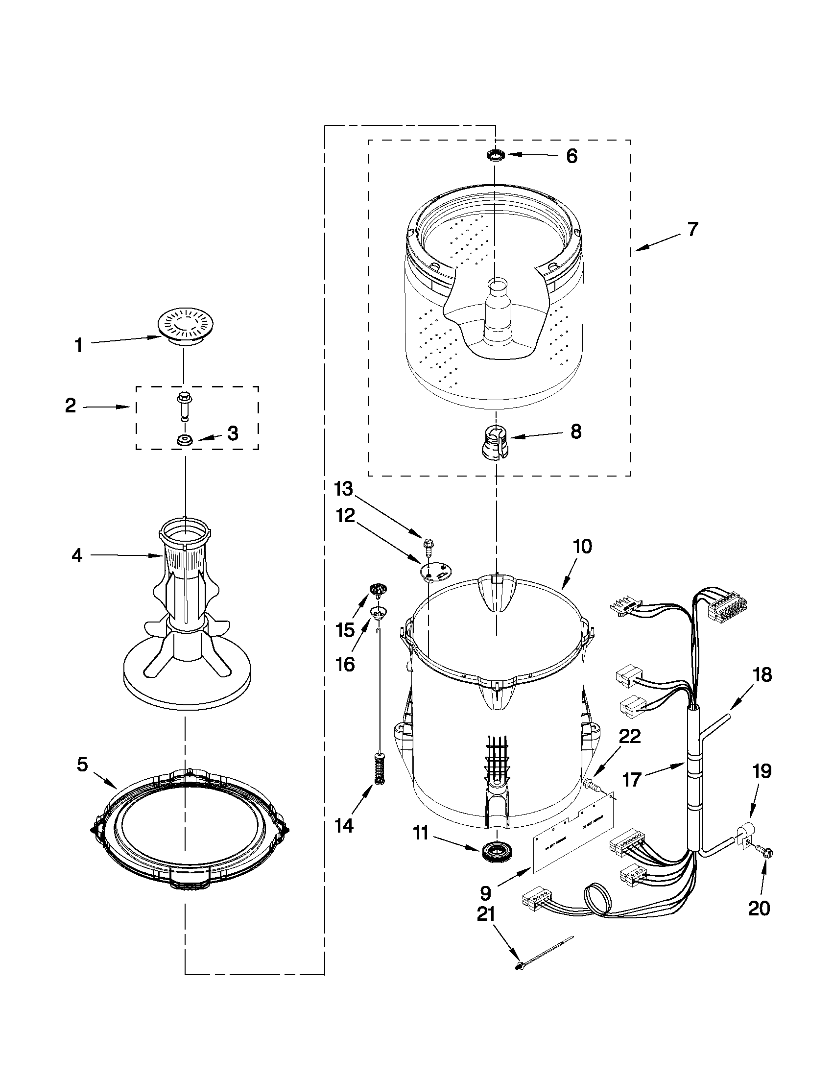 Basket and tub parts