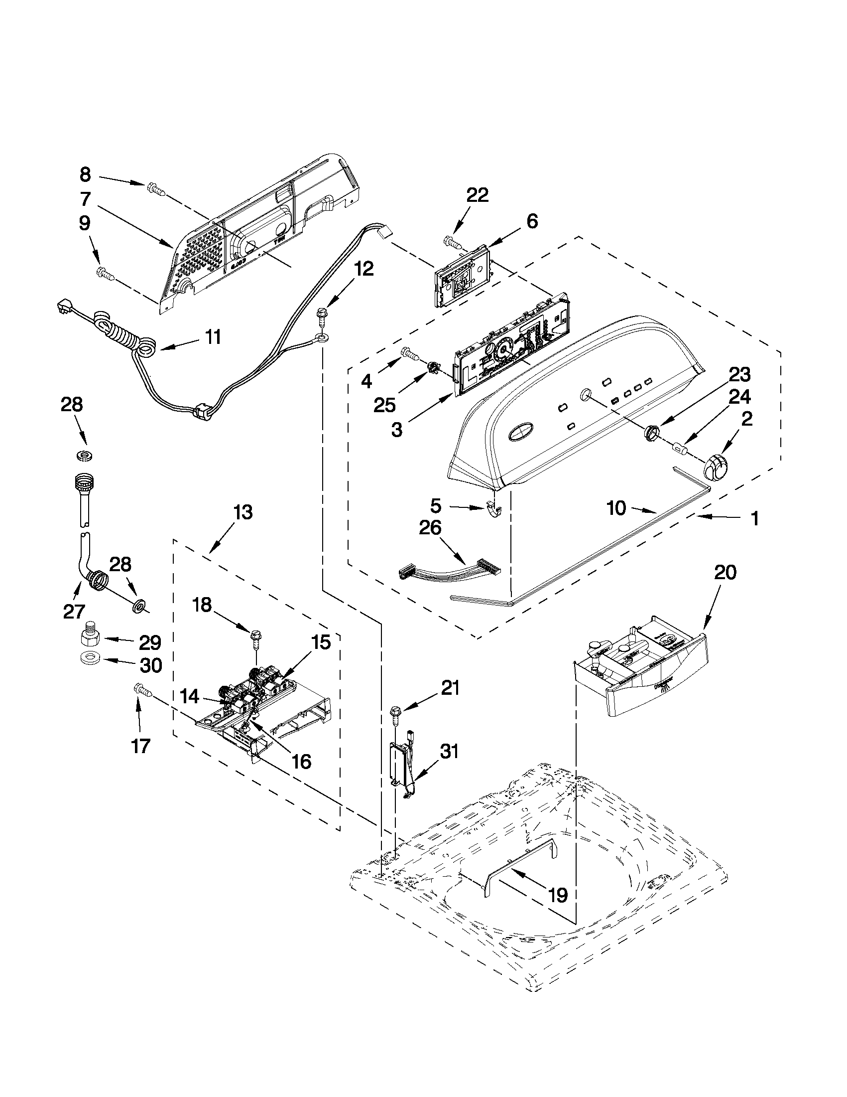 Console and dispenser parts