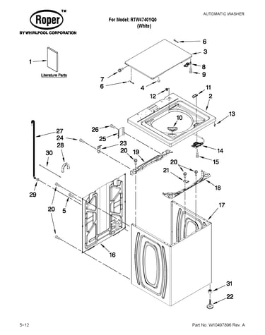 Top and cabinet parts