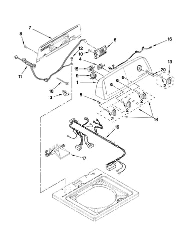 Controls and water inlet parts