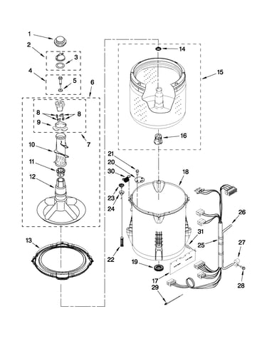 Basket and tub parts