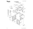 Whirlpool WTW5700AC0 top and cabinet parts diagram
