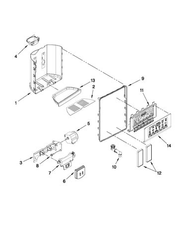 Dispenser front parts