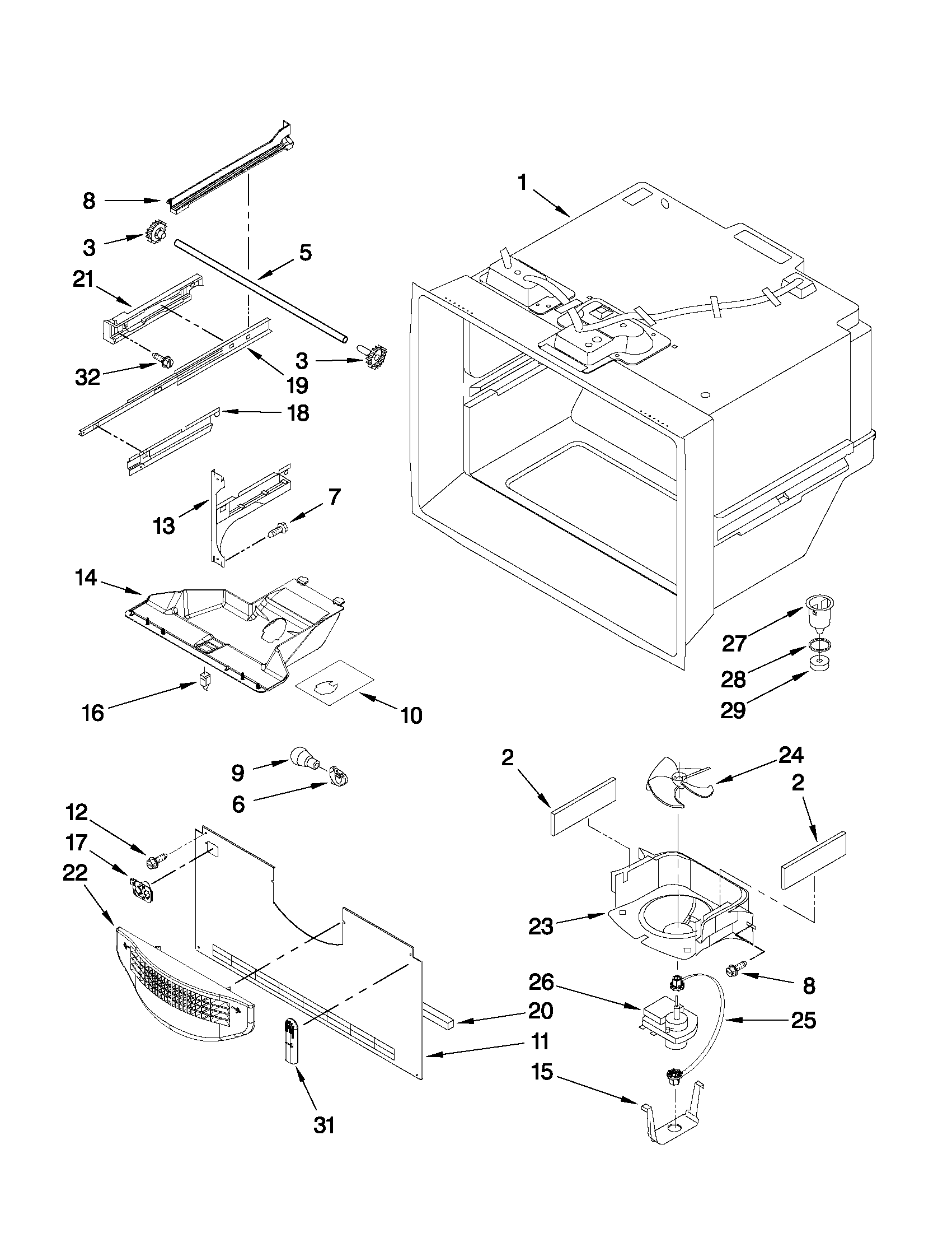 FREEZER LINER PARTS