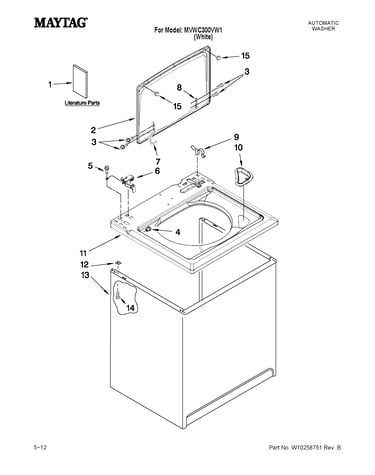 Top and cabinet parts