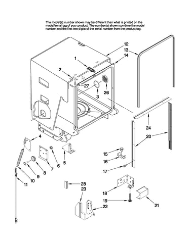 Tub and frame parts