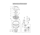 Maytag MDBH945AWS3 pump and motor parts diagram