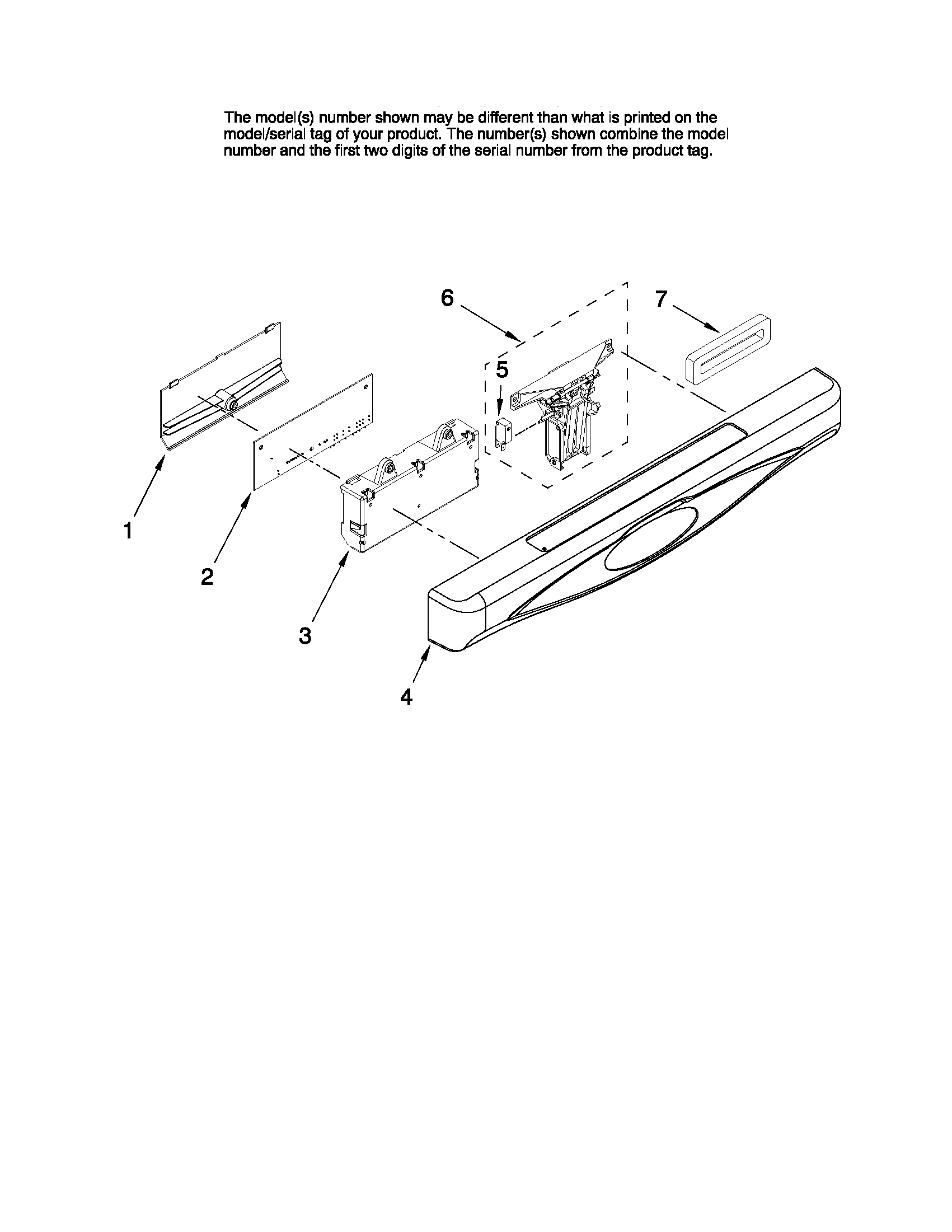 CONTROL PANEL AND LATCH PARTS