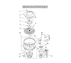Maytag MDC4650AWB1 pump and motor parts diagram