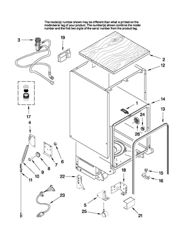 Tub and frame parts