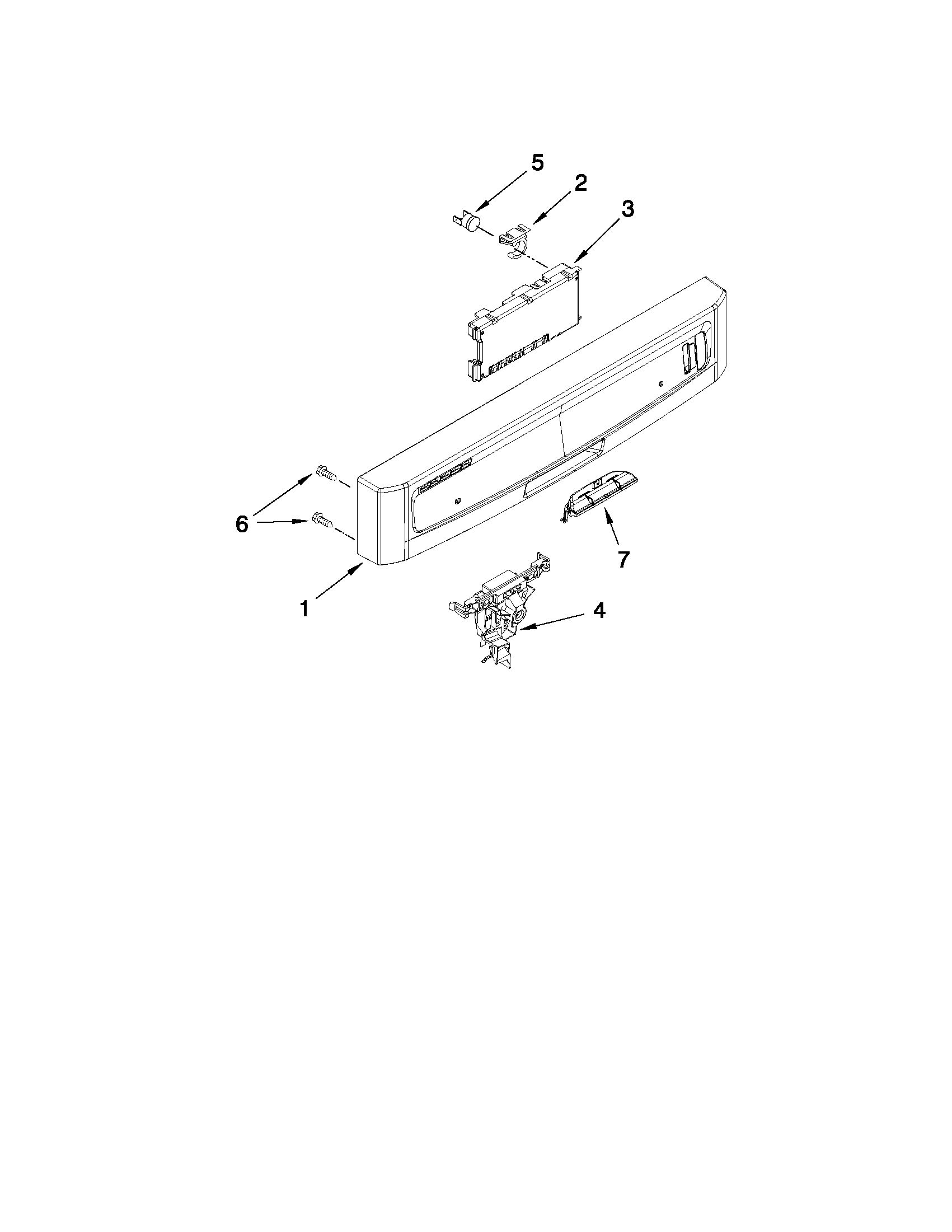Control panel and latch parts