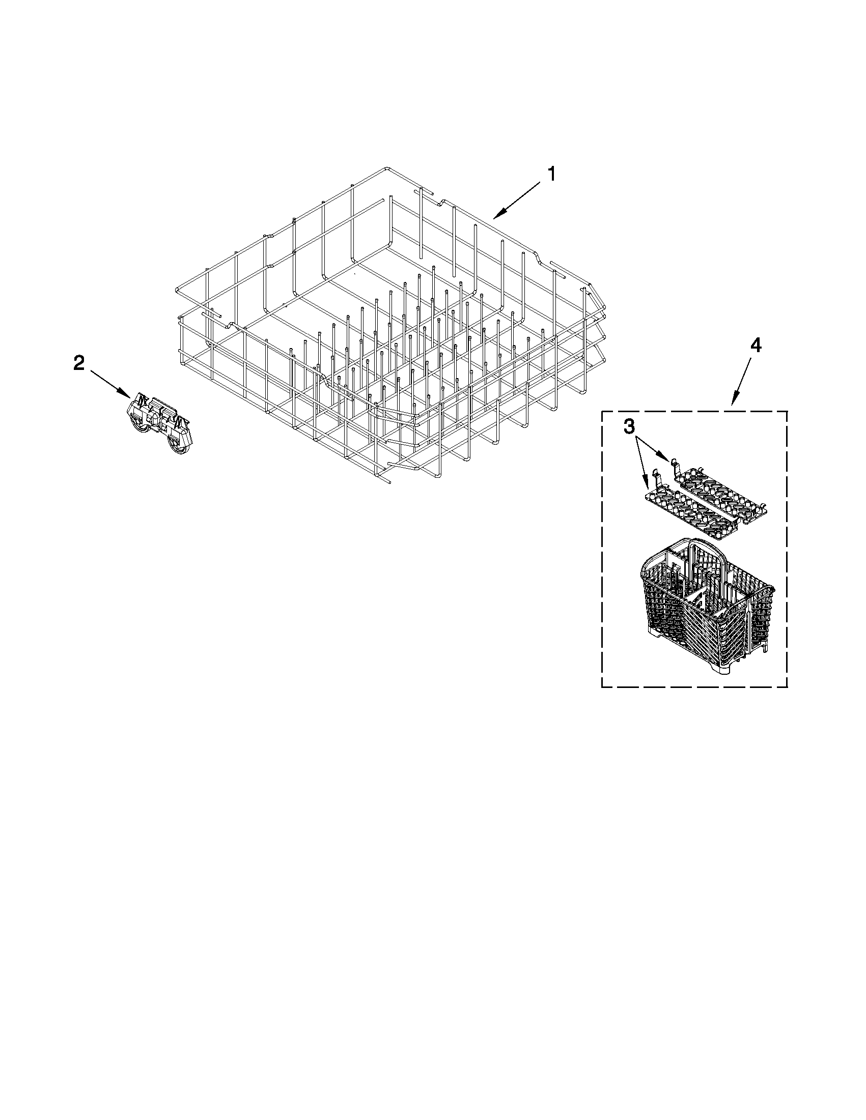 Lower rack parts