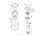 Maytag MVWB850YW0 motor, basket and tub parts diagram