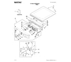 Maytag MGDE500VW3 top and console parts diagram