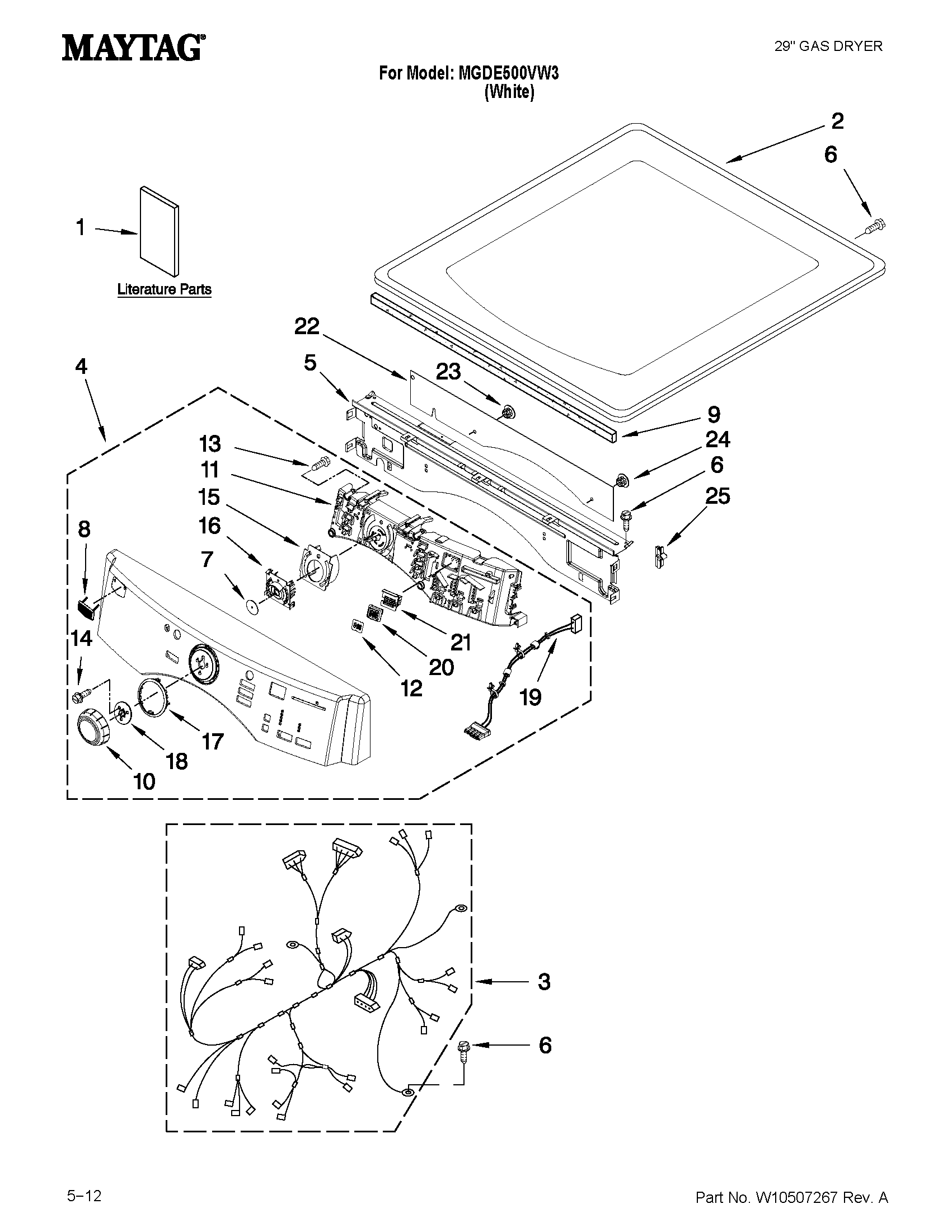 Top and console parts