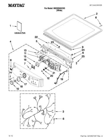 Top and console parts