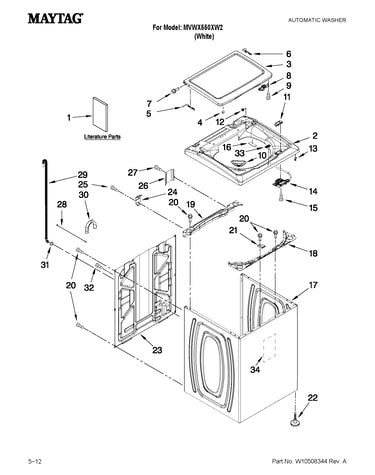Top and cabinet parts