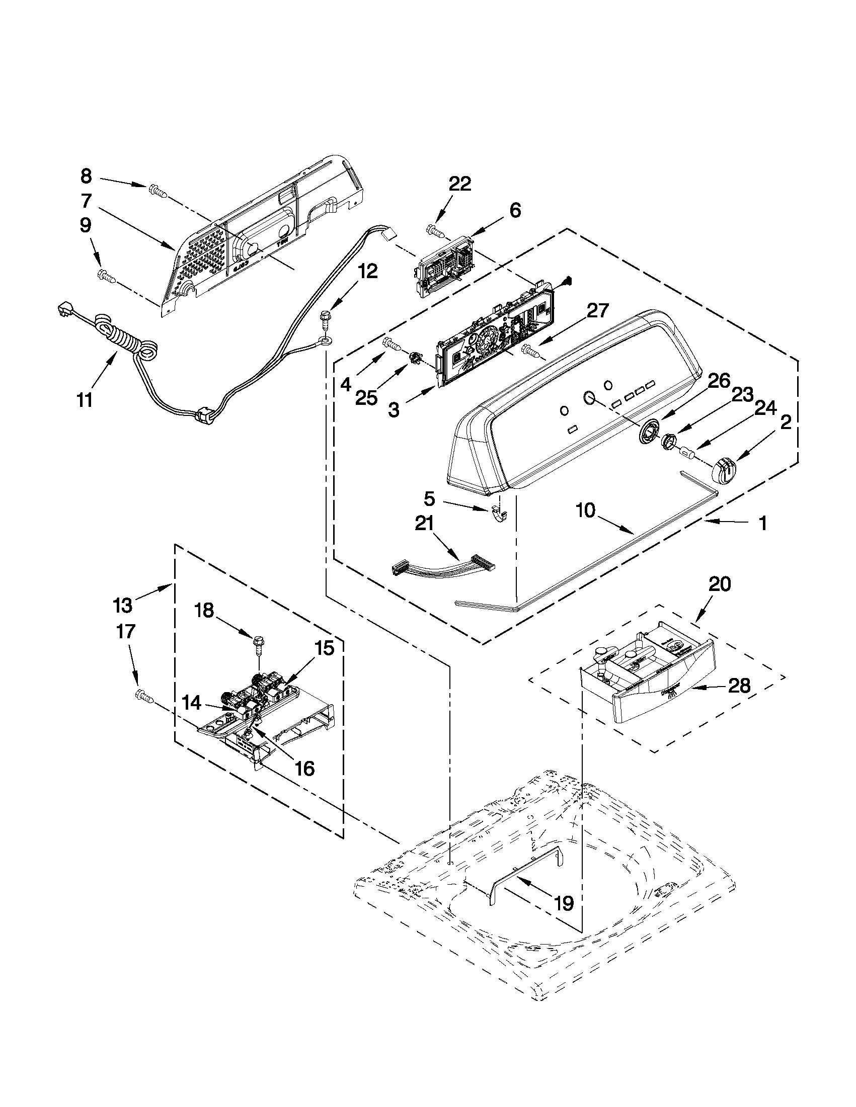 Console and dispenser parts