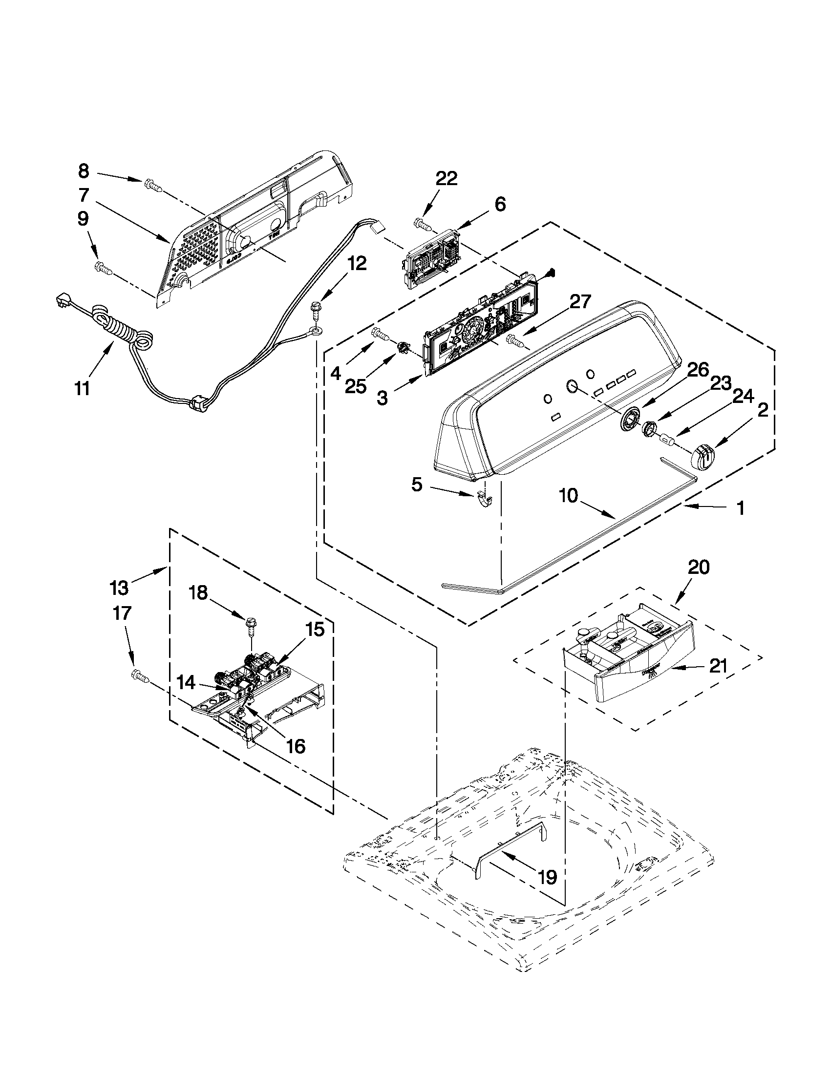 Console and dispenser parts