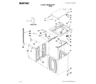 Maytag 7MMVWC400YW2 top and cabinet parts diagram