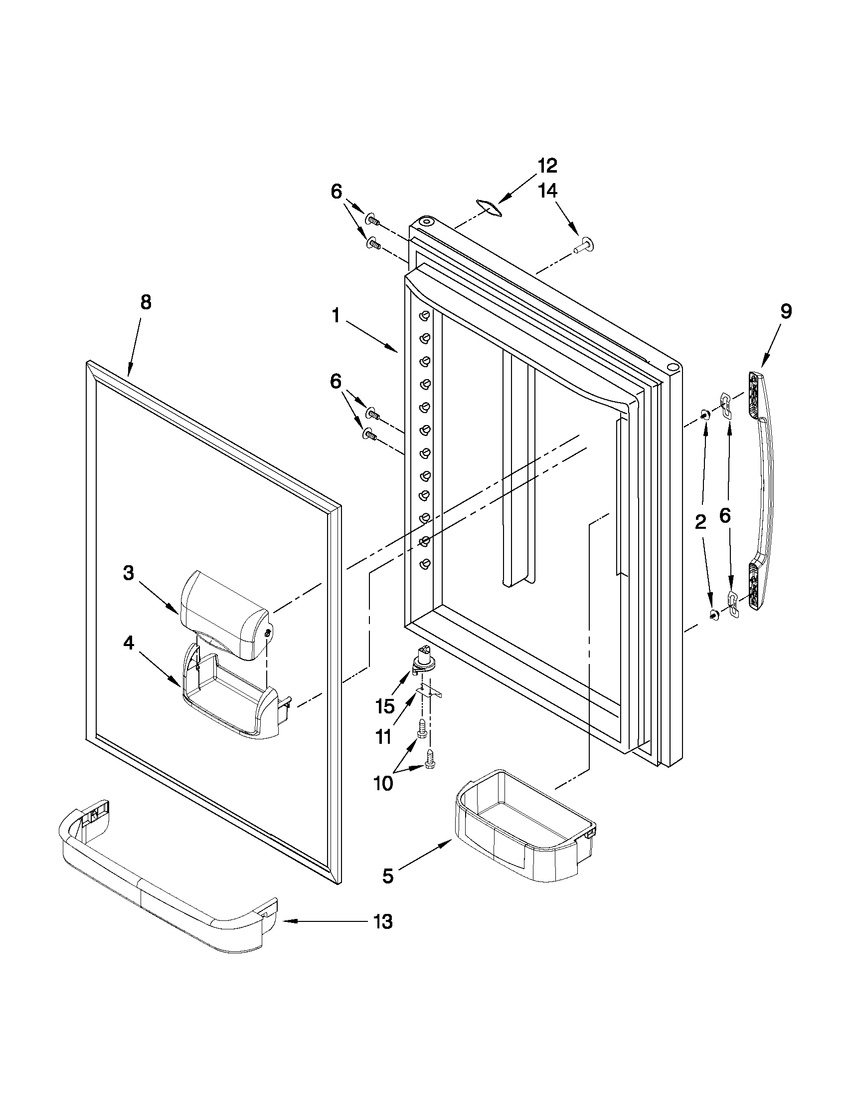 Refrigerator door parts