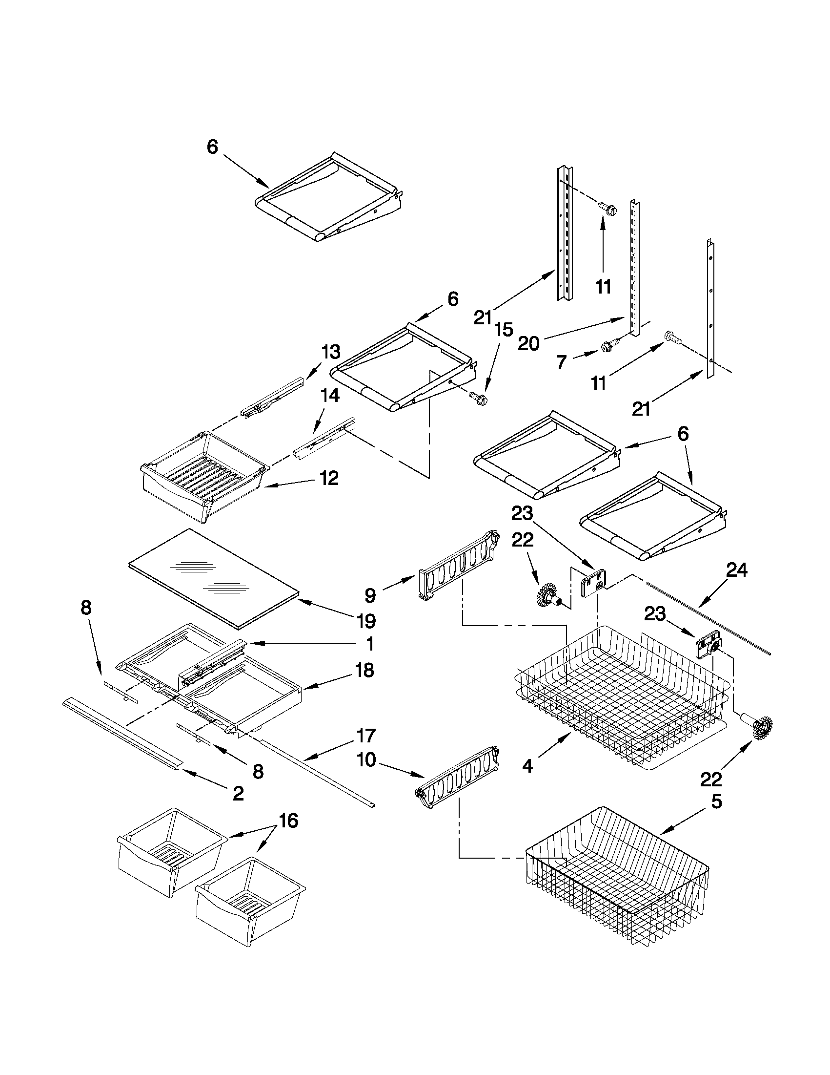 Shelf parts
