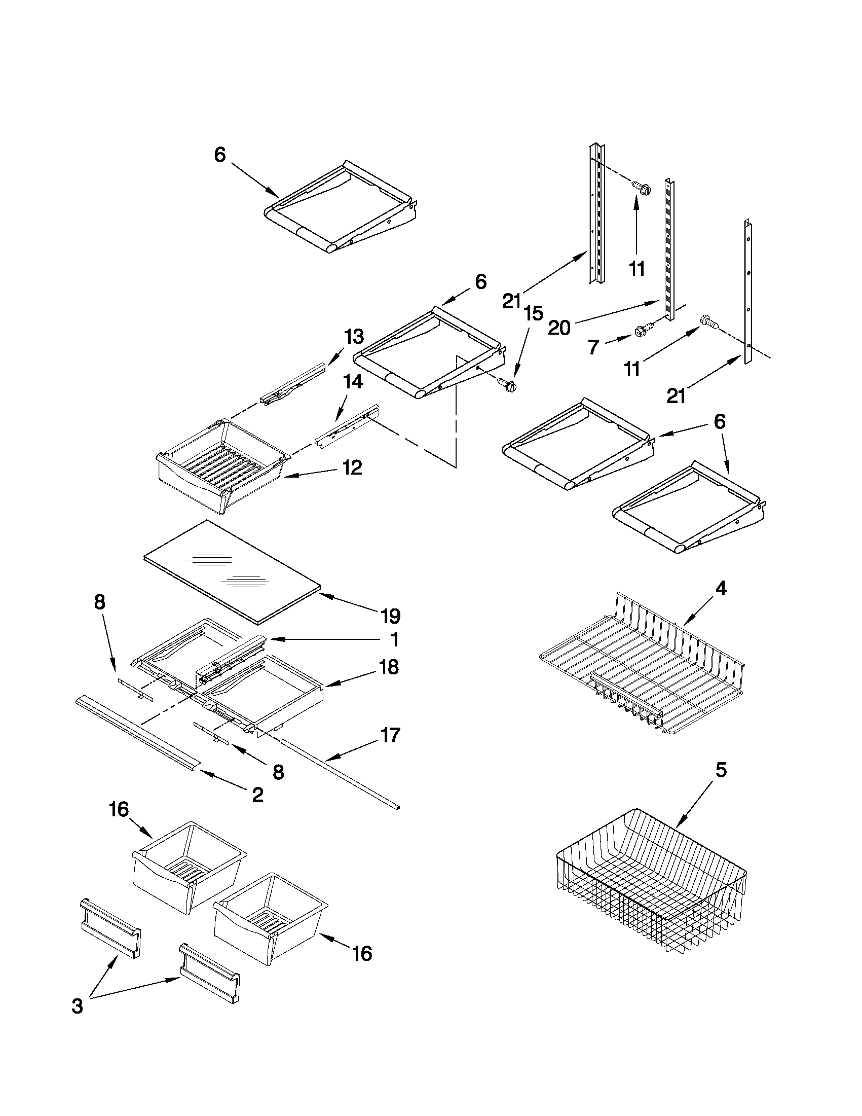 Shelf parts