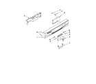 Whirlpool DU1055XTVQ0 control panel and latch parts diagram