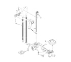 Whirlpool DU1055XTVQ0 fill, drain and overfill parts diagram