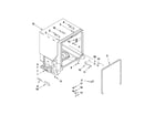 Whirlpool DU1055XTVB0 tub and frame parts diagram