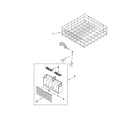 Whirlpool DU1055XTVT0 lower rack parts diagram