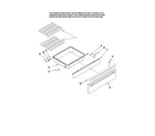 Whirlpool GW397LXUT05 drawer and rack parts diagram