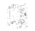 KitchenAid KUDE70FXSS0 pump, washarm and motor parts diagram