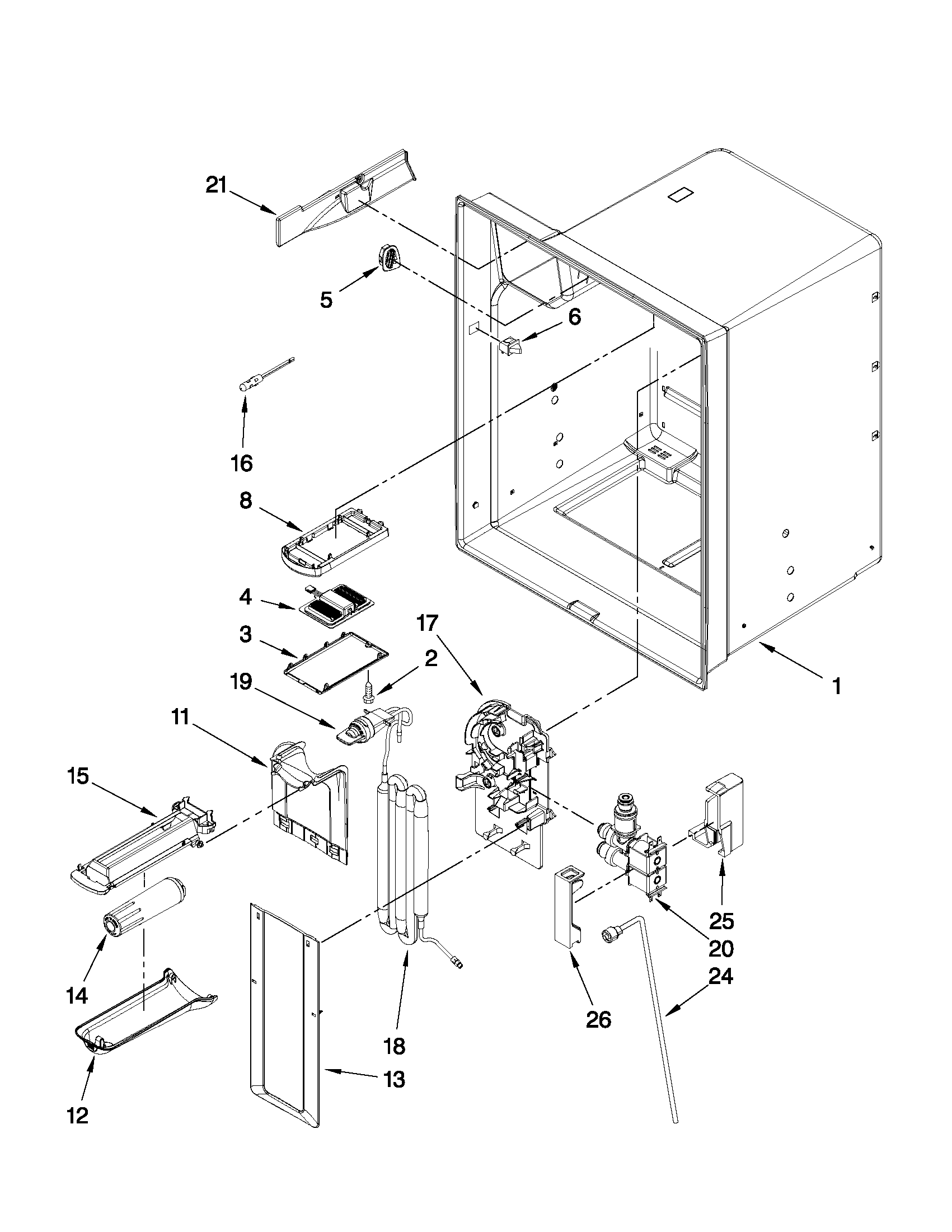 Refrigerator liner parts