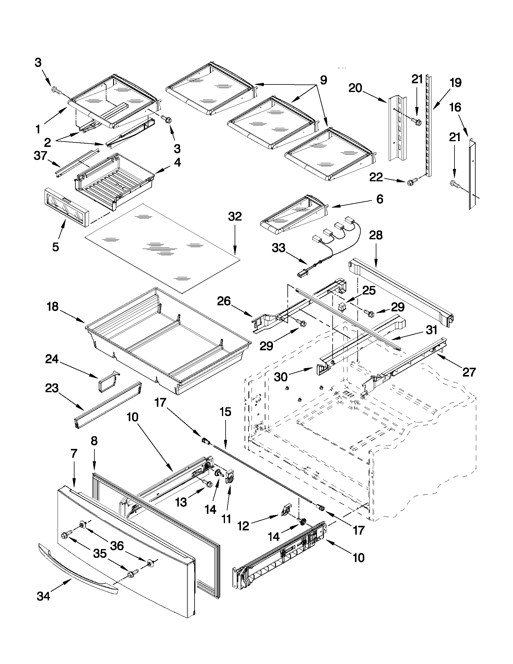 Shelf parts