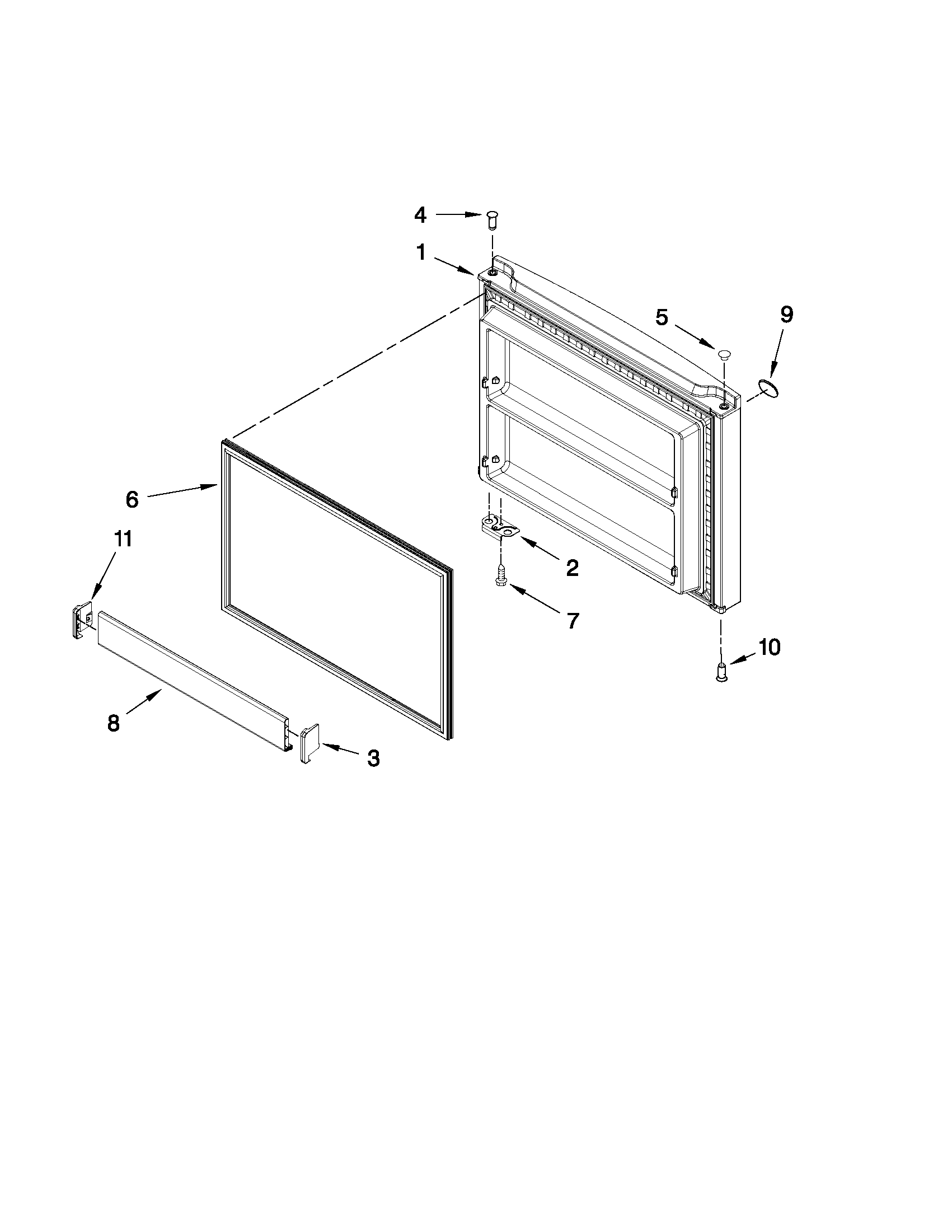 Freezer door parts