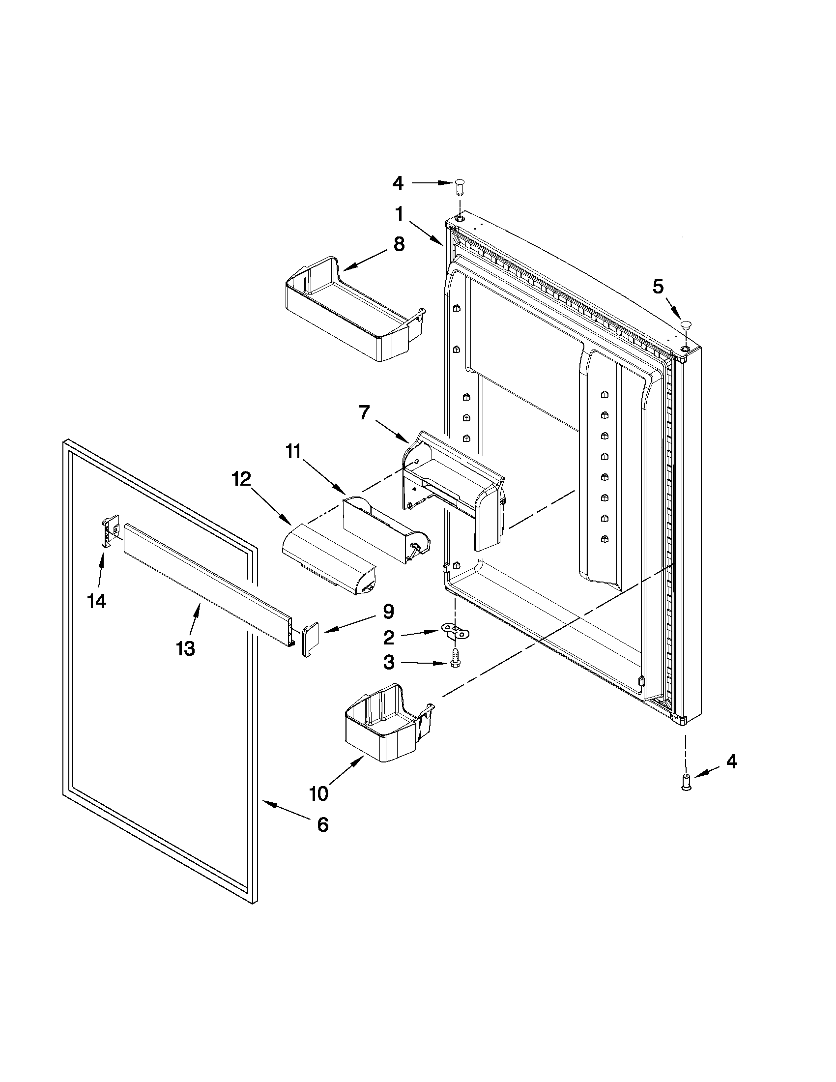 Refrigerator door parts