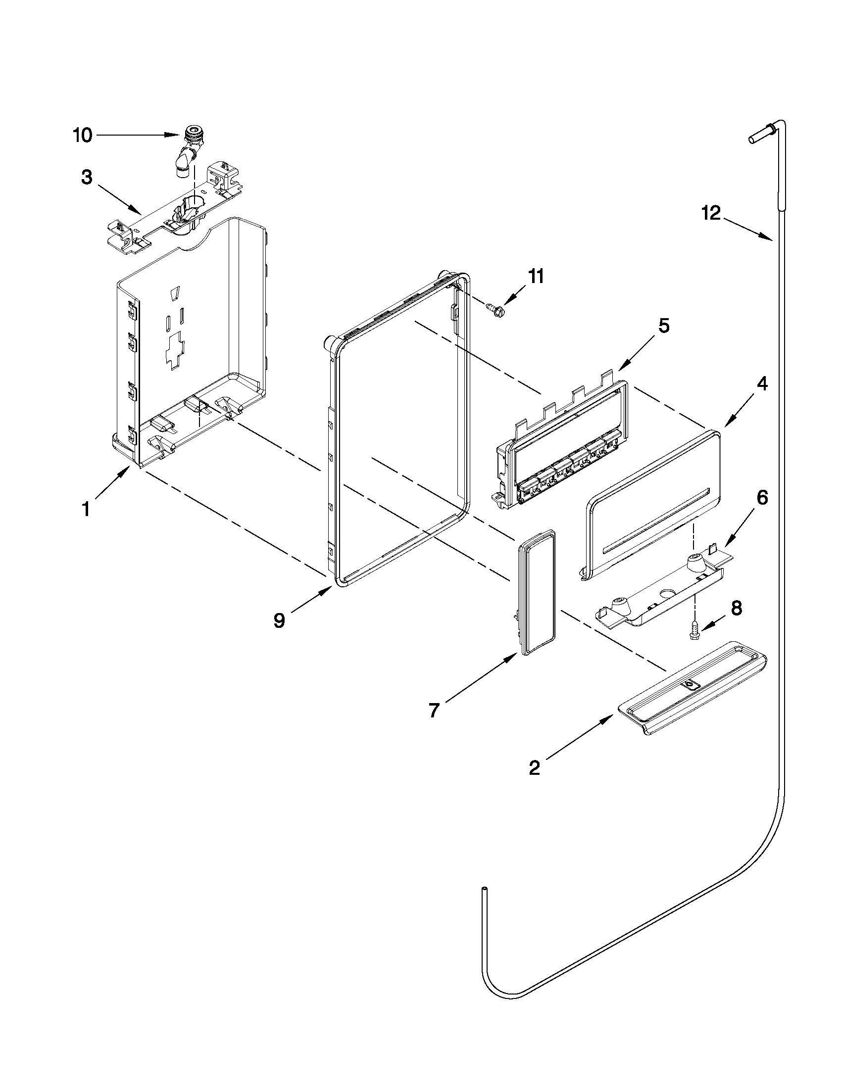 Dispenser front parts